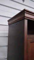 41¾"x 22"x 79¾" (Dark Brown) Entertainment Center w/ Cupboards & Drawers Built Into It - 17