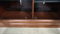 41¾"x 22"x 79¾" (Dark Brown) Entertainment Center w/ Cupboards & Drawers Built Into It - 22