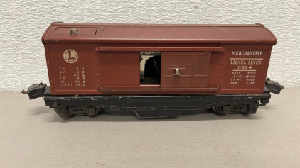 Lionel Trains Pre War #3814 Merchandise Car (Needs Work)