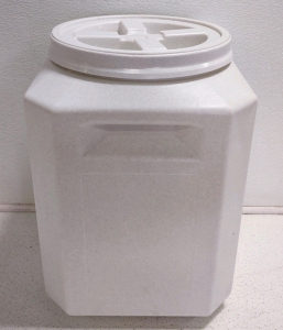 1'2"x 1'2"x 1'8" (White) Dry Food Storage container for Pets