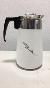 1960s Corningwear &ldquo;Wheat&rdquo; 9 Cup Coffee Pot