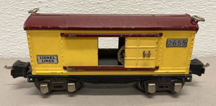 Lionel Trains Pre War #2655 Box Car (Yellow & Brown) 1938-1942