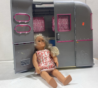 (1) OG Girl Blonde Doll (1) OG Girl Full size Doll Camper W/ Accessories