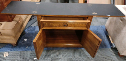 (1) Thomasville Industries MidCentury Nightstand - 76" W Extended Top / 38" Closed Top &times; 32" H &times; 18" L