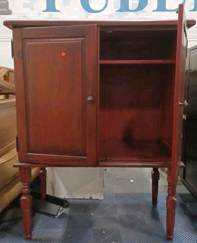 (1) Pier 1 Imports Mahogany Wood TV Console/Center - 43" W × 54.25" × 2' - Very Nice Condition!