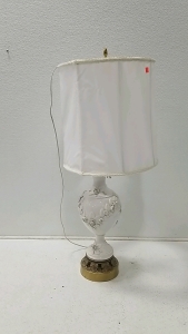 Vintage White Porcelain Lamp