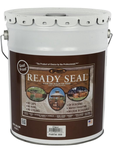 (1) Ready Seal 500 Clear, 5-Gallon Exterior Wood Stain and Sealer, 5 Gallon