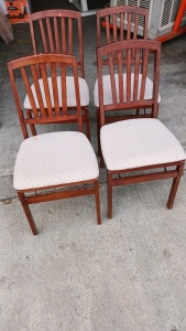 4) Wooden Folding Chairs