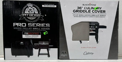 NEW! (1) Blackstone 36” Grill Cover (1) PitBoss Pro Series Wood Pellet Grill Cover