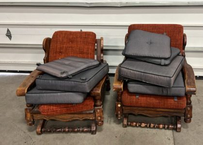 (2) OutDoor Patio Rocking Chairs W/ Extra padding