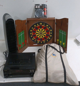 (1) Yamaha AV Receiver RX-A750 Aventage (1) Billiards Room Dart Board w/ Nice Wood Case - Great Condition! (1) Serta Air Mattress - Unknown Size (1) Honeywell Air Purifier (1) Siphon Pump Kit