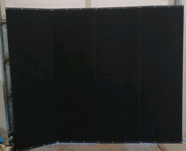 (1) 8'1" x 6'6" Black Carpeted Platform - Stage Like