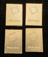 (4) 1g Fine Silver 999,0 Valcambi Suisse Bars - 2