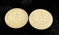 (2) 1964 90% Silver Quarters- Verified Authentic - 2