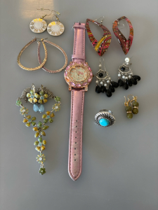 Earrings, Hello Kitty Watch, And More