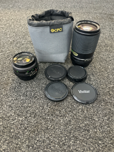 Vivitar Camera Lens And Caps