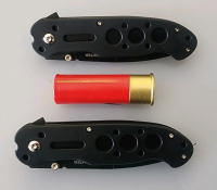 Shotgun Cartridge Pocket Knife, (2) Maxam Liner Lock Knives