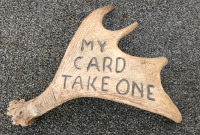 Moose Antler "My Card Take One" Desk Stand