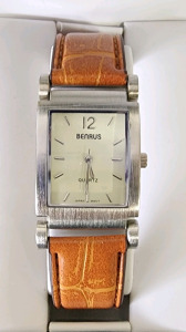 Benrus Leather Band Watch