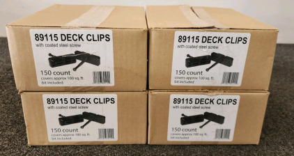 (4) Boxes Of Deck Clips- 150 Per Box, Part Number 89115