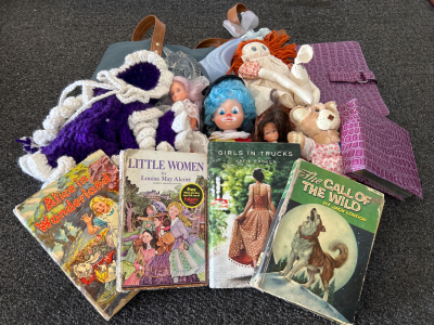 Antique Novels, Tote Bag, And Collectible Dolls