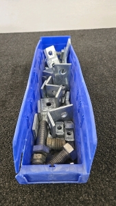 (1) Medium Size Bin Full of Fittings, Hex Bolts and More