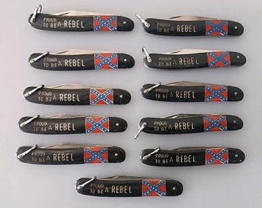 (11) "Proud To Be A Rebel" Pocket Knives