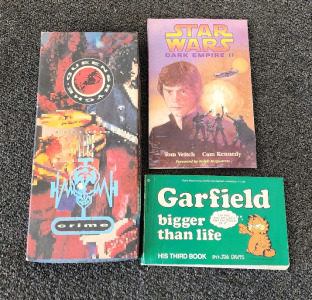 Queenryche Live VHS And Cassette (Sealed), Star Wars Dark Empire II Book, Garfield Third Book