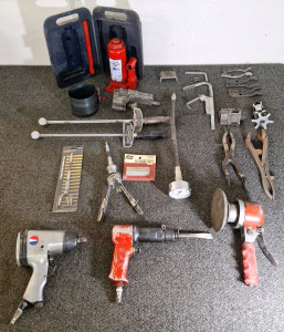 (1) 1/2" AIR IMPACT WRENCH, (1) AIR HAMMER, (1) PNEUMATIC ORBITAL SANDER & MORE