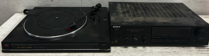 Vintage Fisher Servo Drive Turntable, Sony Audio/Video Control Center