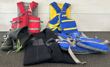 Life Jackets, Swim Suit, Water Shoes