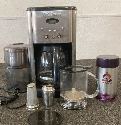 Cuisinart Coffee Machine (Tested Does Turn On), Coffee Grinder (Tested Does Work), And More Please Inspect.