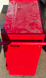 Red Smaller Tool Box On Wheels