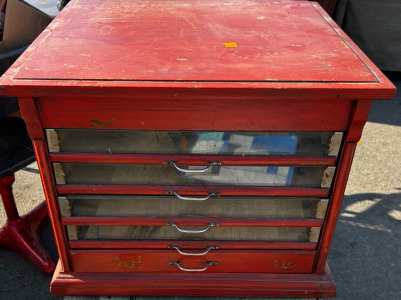 Vintage Wavy Drawer Cabinet