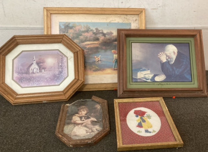(5) Variety Wall Art, Please Inspect.