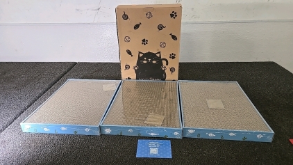 (1) Set of 3 Noodeky Cat Scratch Boards with Catnip