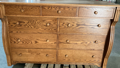 Large Wooden Dresser With Quality Polished Wood, & Smooth Edges. BBFN