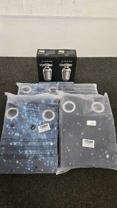 (2) SparkPod Untra Shower Filters (4) Jekeno Forest Galaxy Blackout Curtains