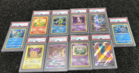 (10) Mint Graded Pokemon Cards