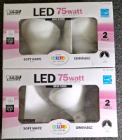 (3) 75 WATT LED FLOODLIGHT BULBS, (5) TRACK LIGHTS & MORE - 2