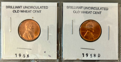 (2) Brilliant Uncirculated Wheat Cents