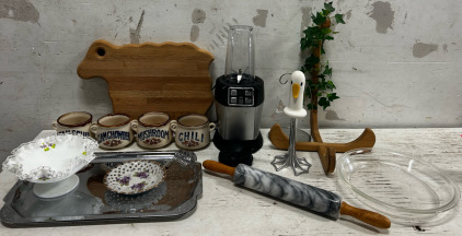 Sheep Cutting Board, Marble Roller, Pyrex Dish, And More