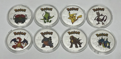 (8) Pokémon Collectors Coins