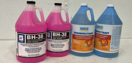 (2) Gonzo Disinfectant Deodorizer & Cleaner (1) BH-38 Industrial Strength Cleaner/Degreaser