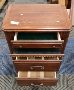 (1) Arbek Antique Dresser / Nightstand - 25" W &times; 18.25" L x 32" H