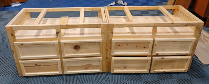(2) 4-Drawer Cabinets - 43 1/8" &times; 21 1/4"