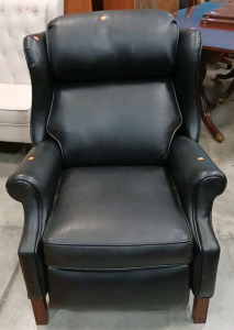 (1) Reclining Chair - Black Leather - Very Nice!