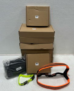 (11) Dog collar & Leashes (1) hard case