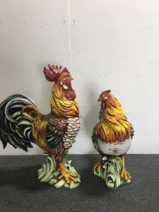 Decorative Rooster and Hen