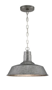 (1) PARK HARBOR WEATHERBURN SINGLE LIGHT 14-1/8" WIDE OUTDOOR PENDANT, MODEL:PHEL5502ANPE